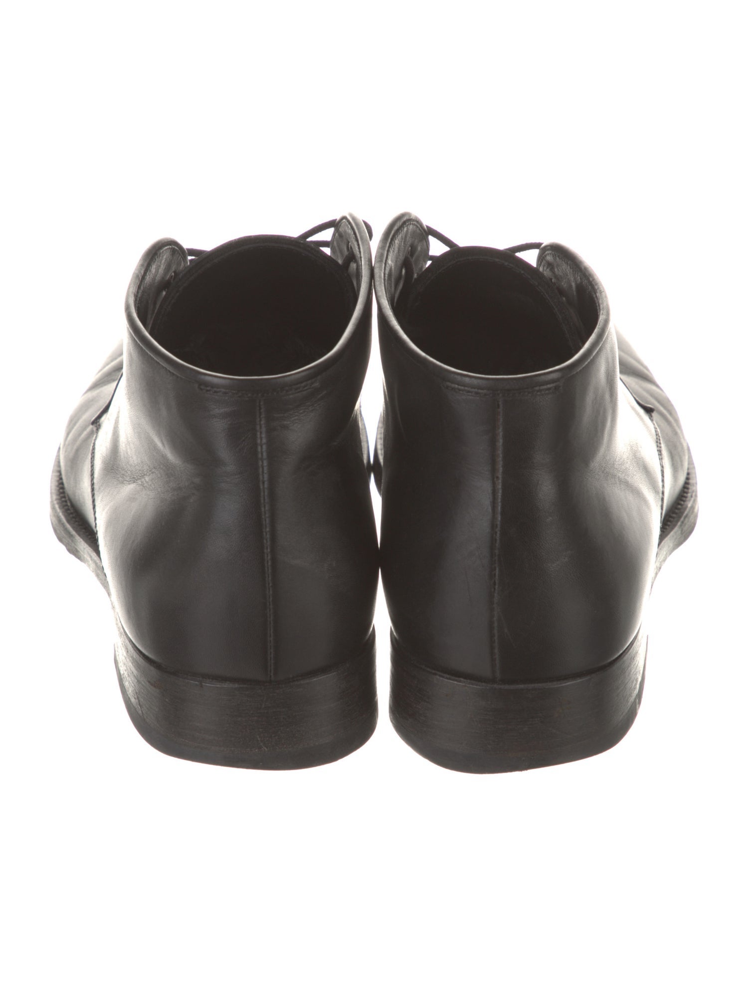 Giorgio Armani Leather Lace-Up Boots