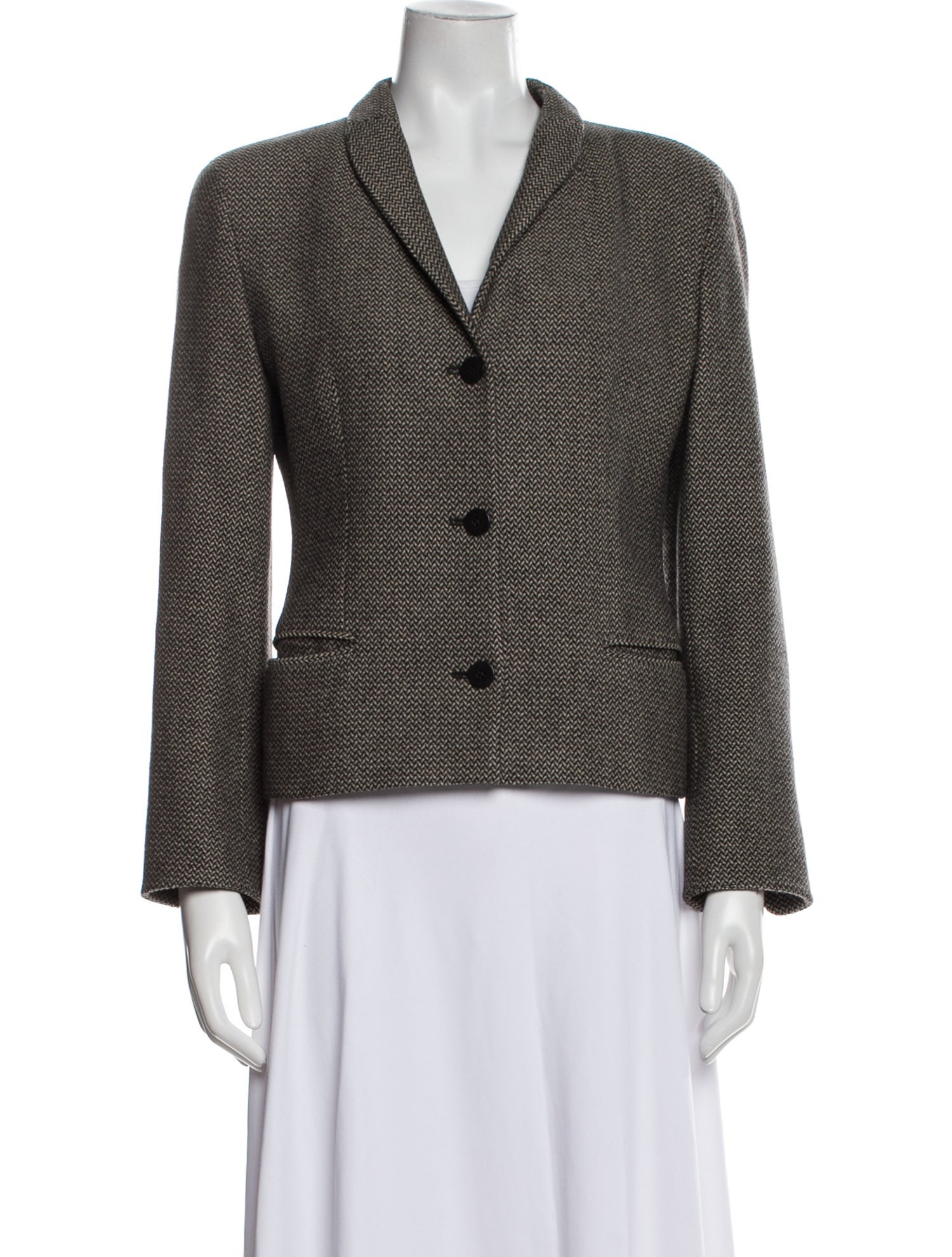 Giorgio Armani Wool Printed Blazer