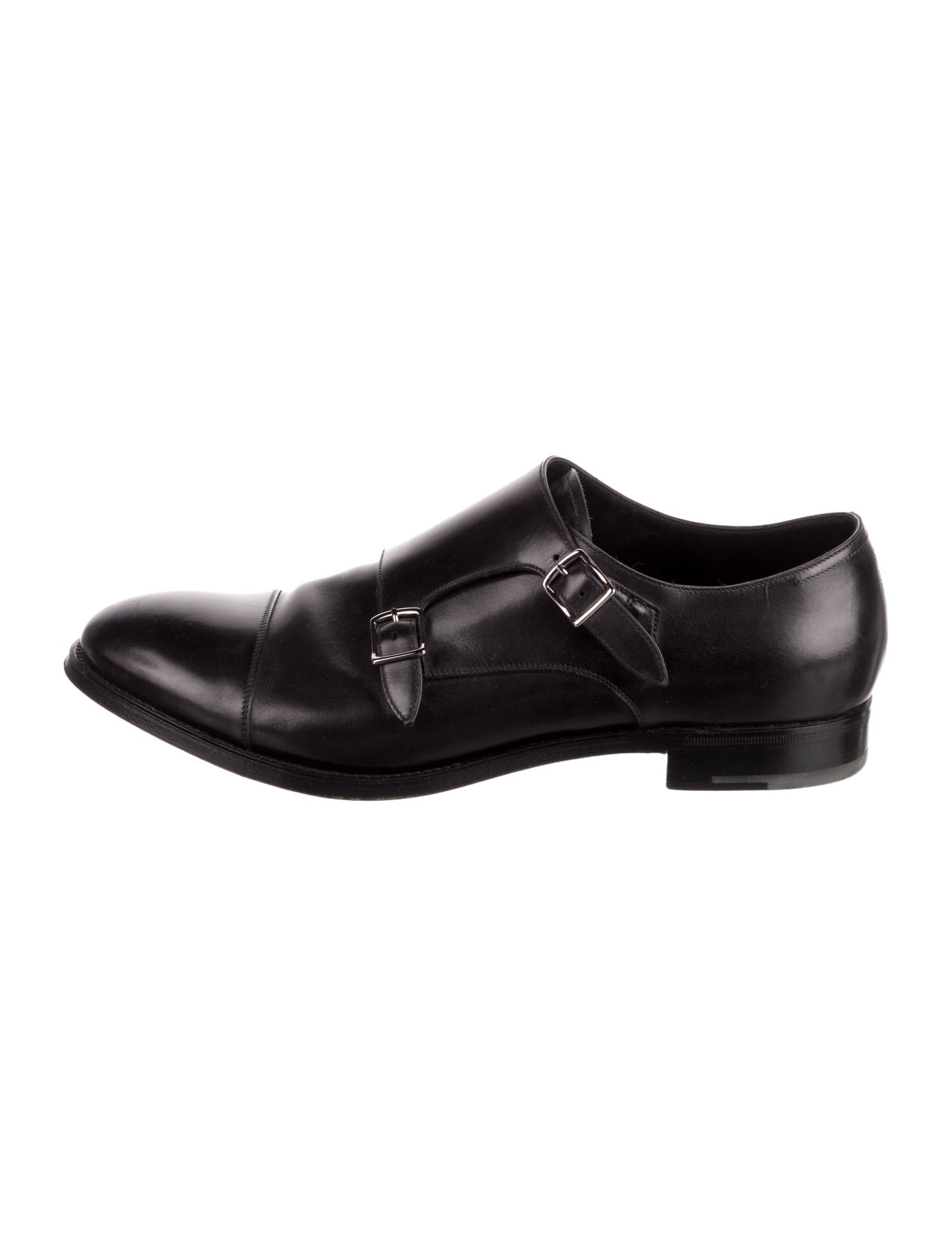 Giorgio Armani Leather Monk Straps