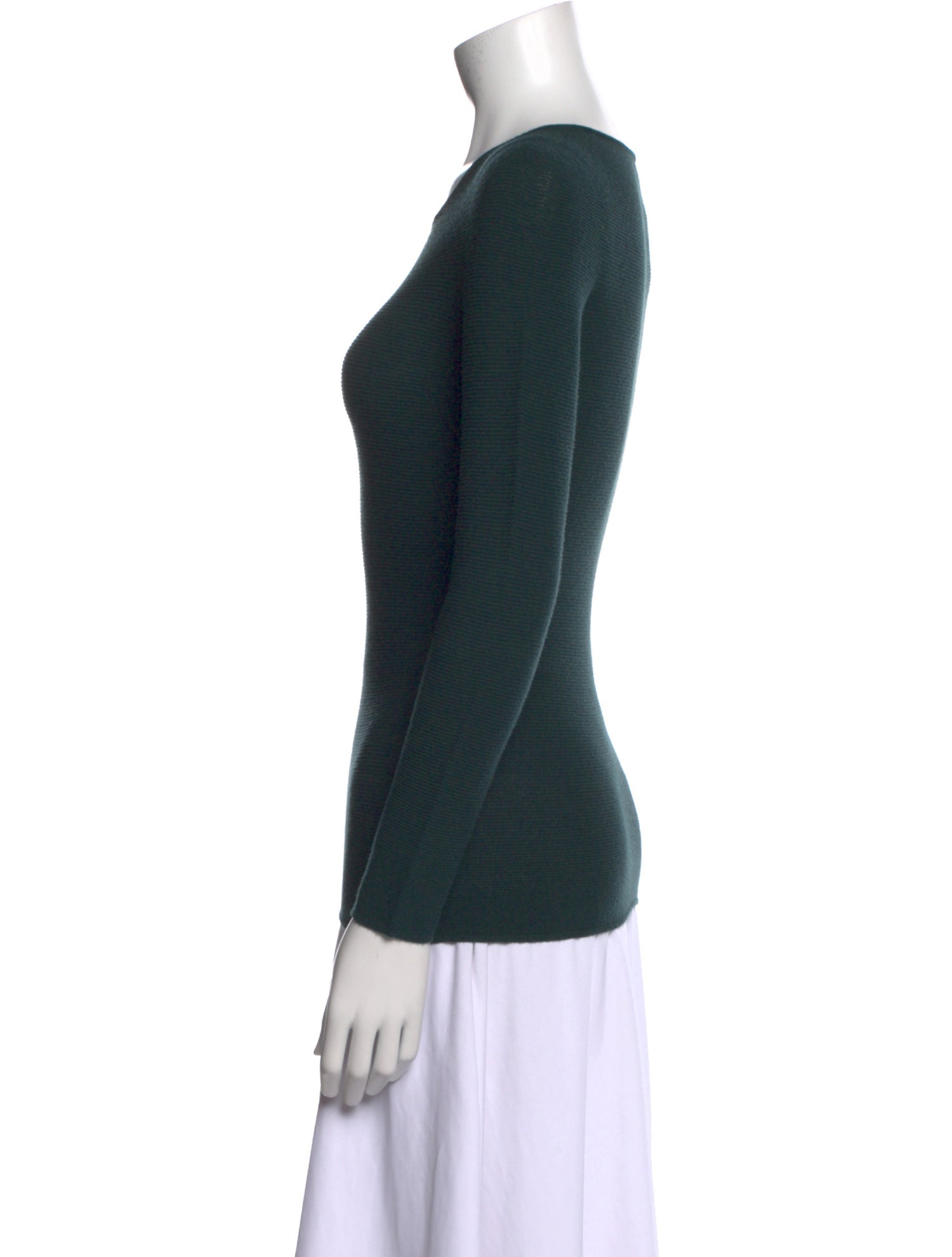 Giorgio Armani Scoop Neck Long Sleeve Top