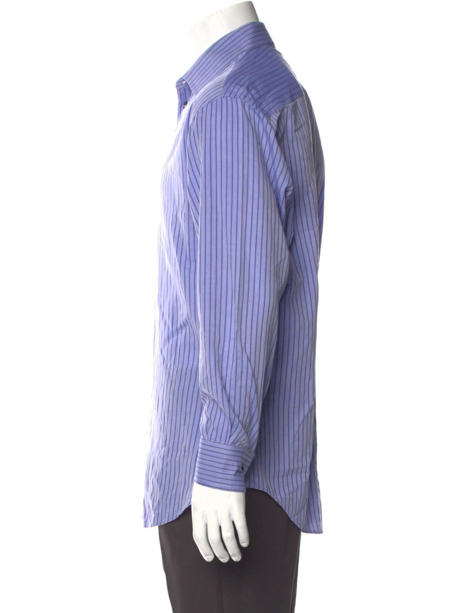 Giorgio Armani Striped Long Sleeve Dress Shirt