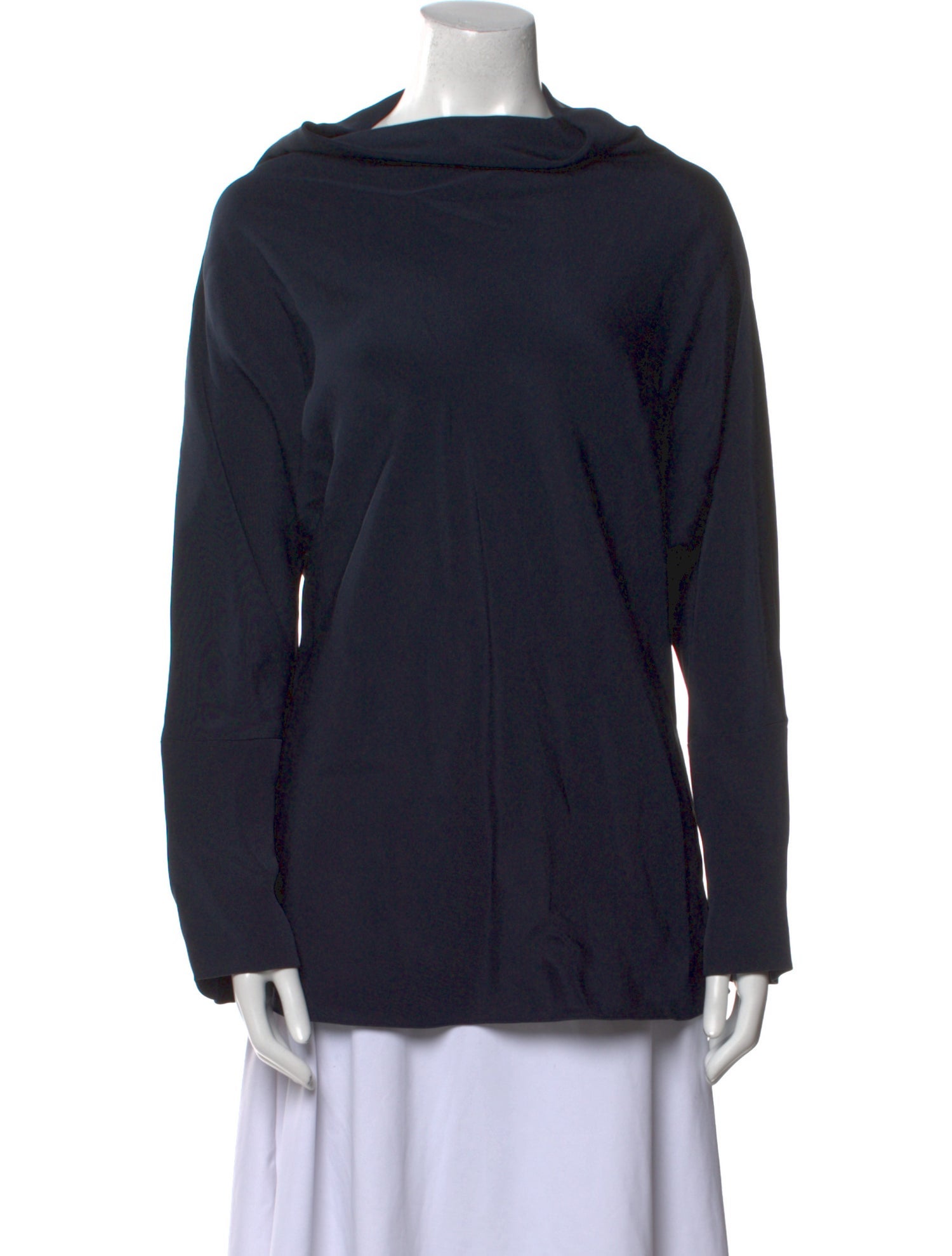 Giorgio Armani Silk Cowl Neck Sweatshirt