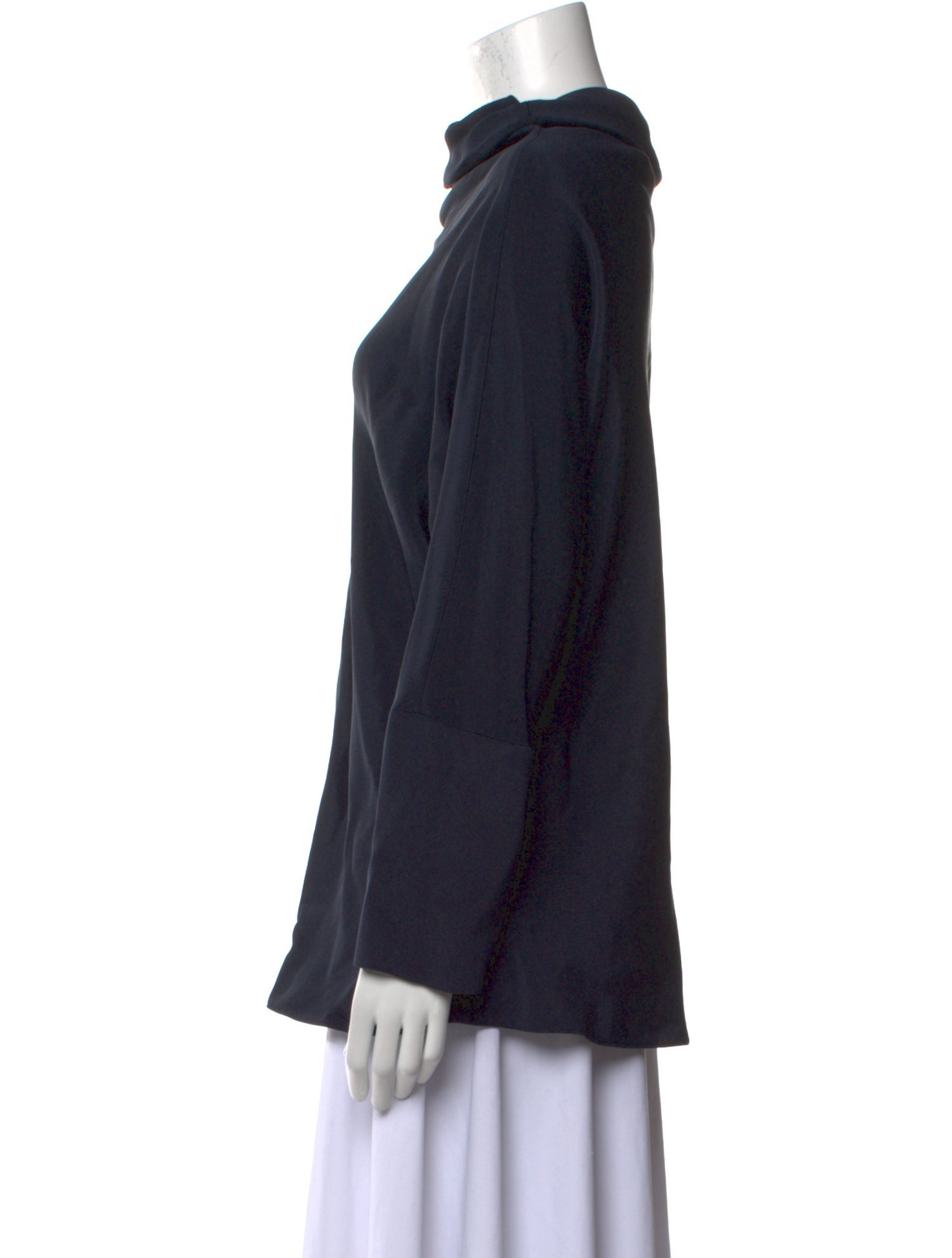 Giorgio Armani Silk Cowl Neck Sweatshirt