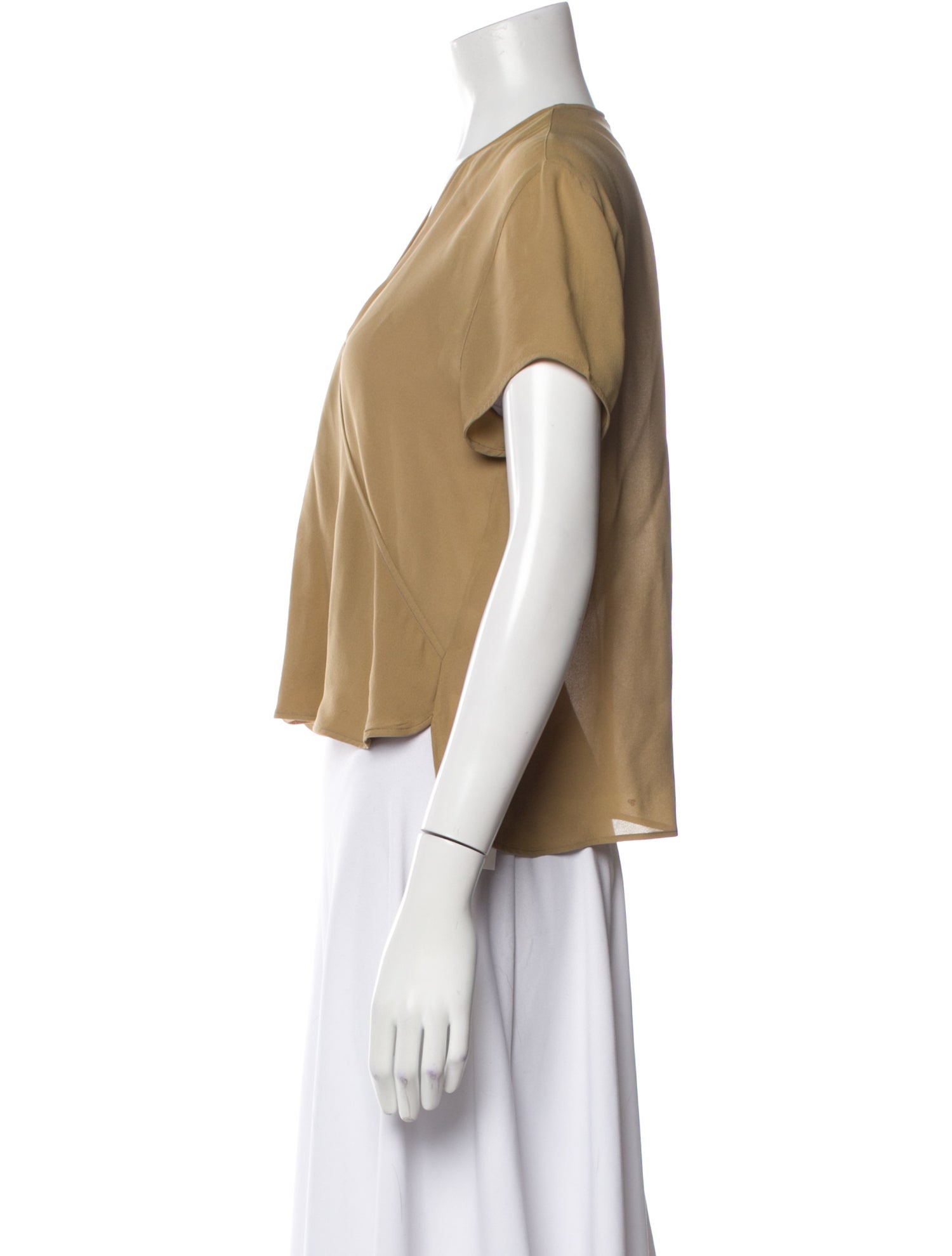 Giorgio Armani Silk V-Neck Crop Top