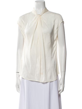Giorgio Armani Silk V-Neck Blouse