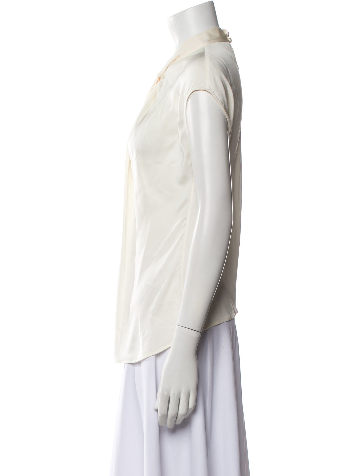 Giorgio Armani Silk V-Neck Blouse