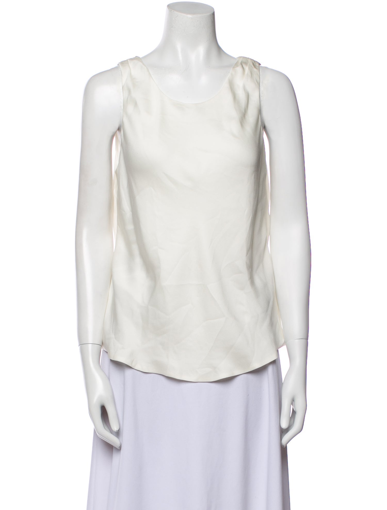 Giorgio Armani Silk Scoop Neck Top