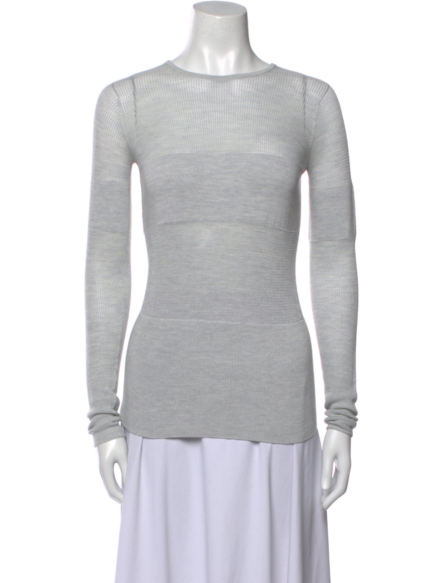 Giorgio Armani Bateau Neckline Long Sleeve Top