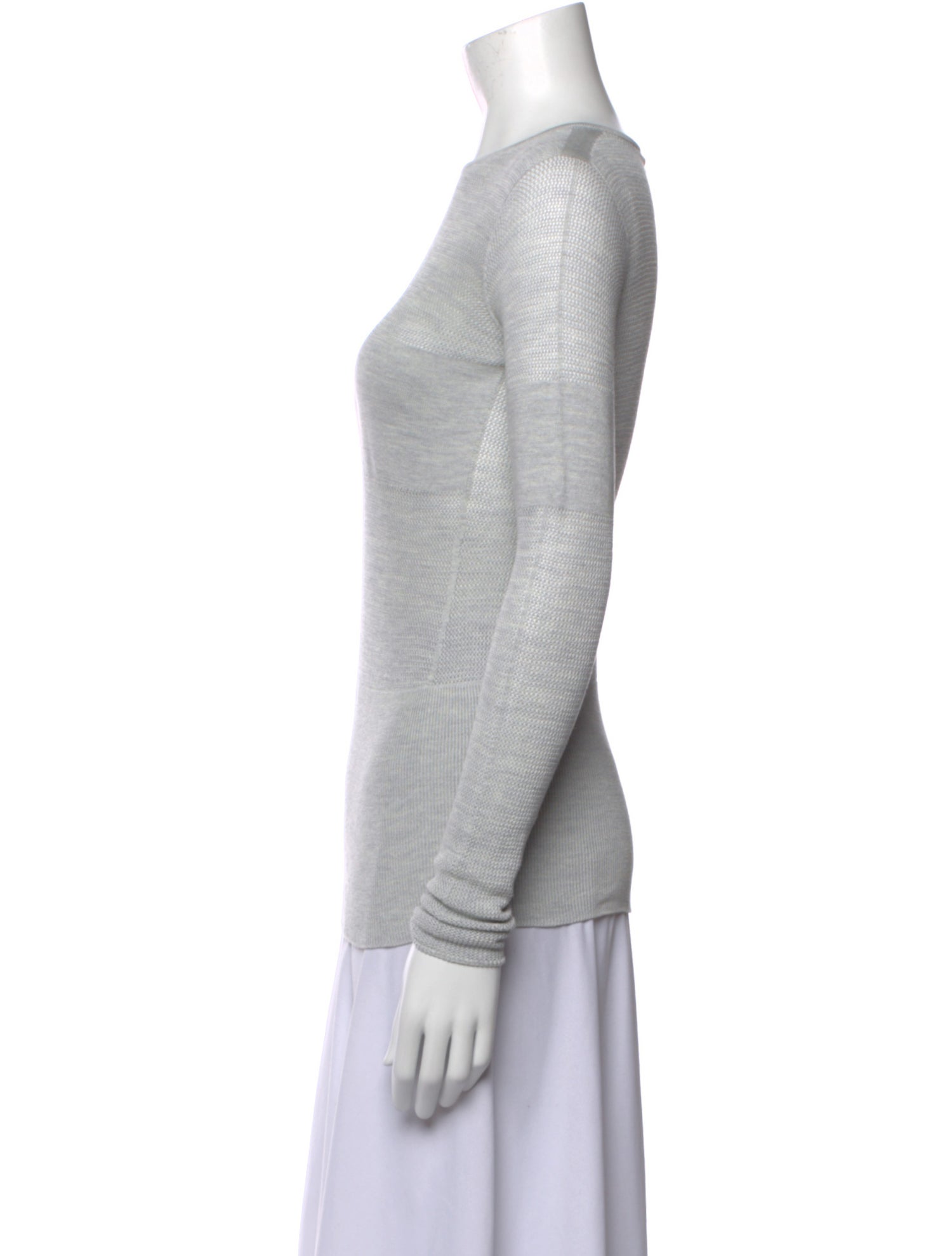 Giorgio Armani Bateau Neckline Long Sleeve Top