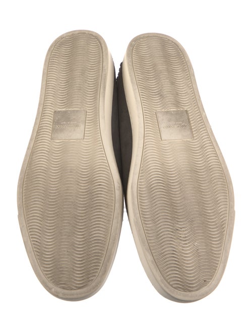 Giorgio Armani Suede Whipstitch Trim Boat Shoes