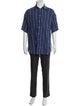 Giorgio Armani Plaid Print Short Sleeve Shirt