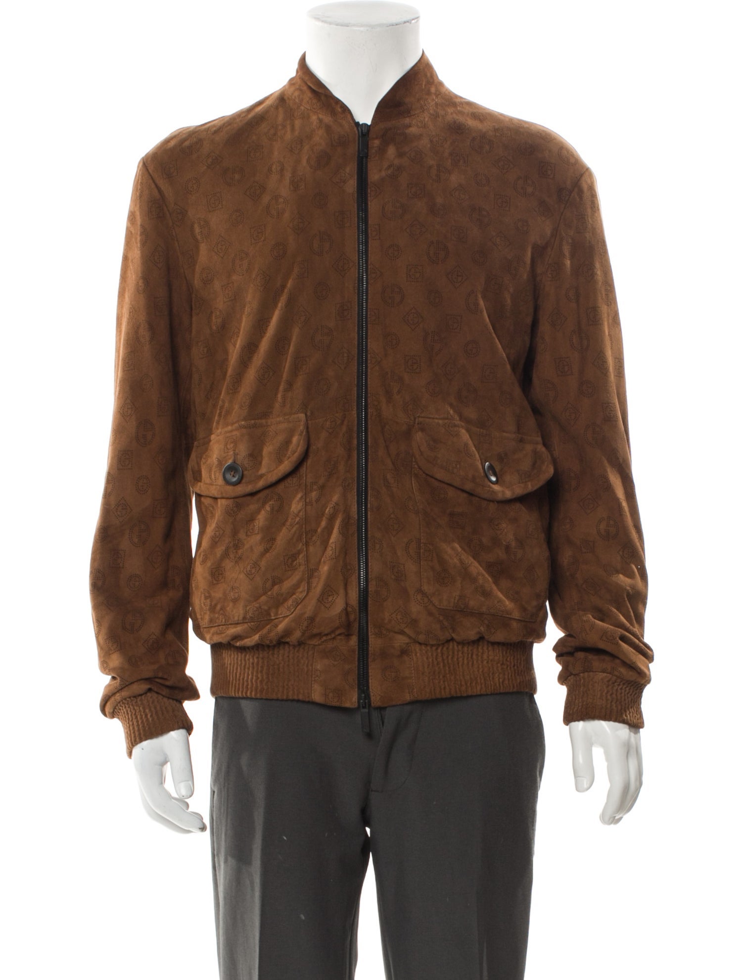 Giorgio Armani 2021 Lamb Leather Bomber Jacket