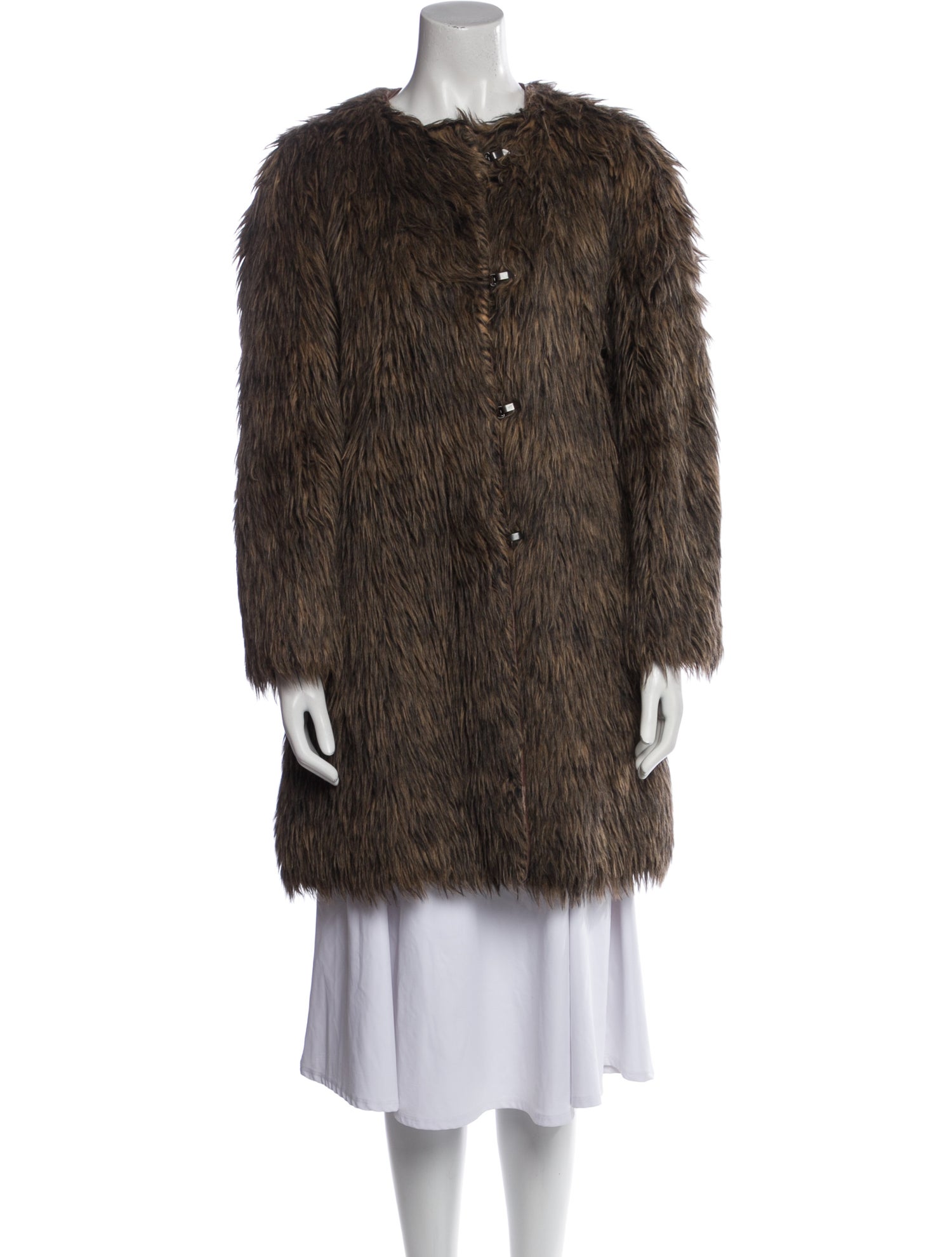 Giorgio Armani Alpaca Faux Fur Coat