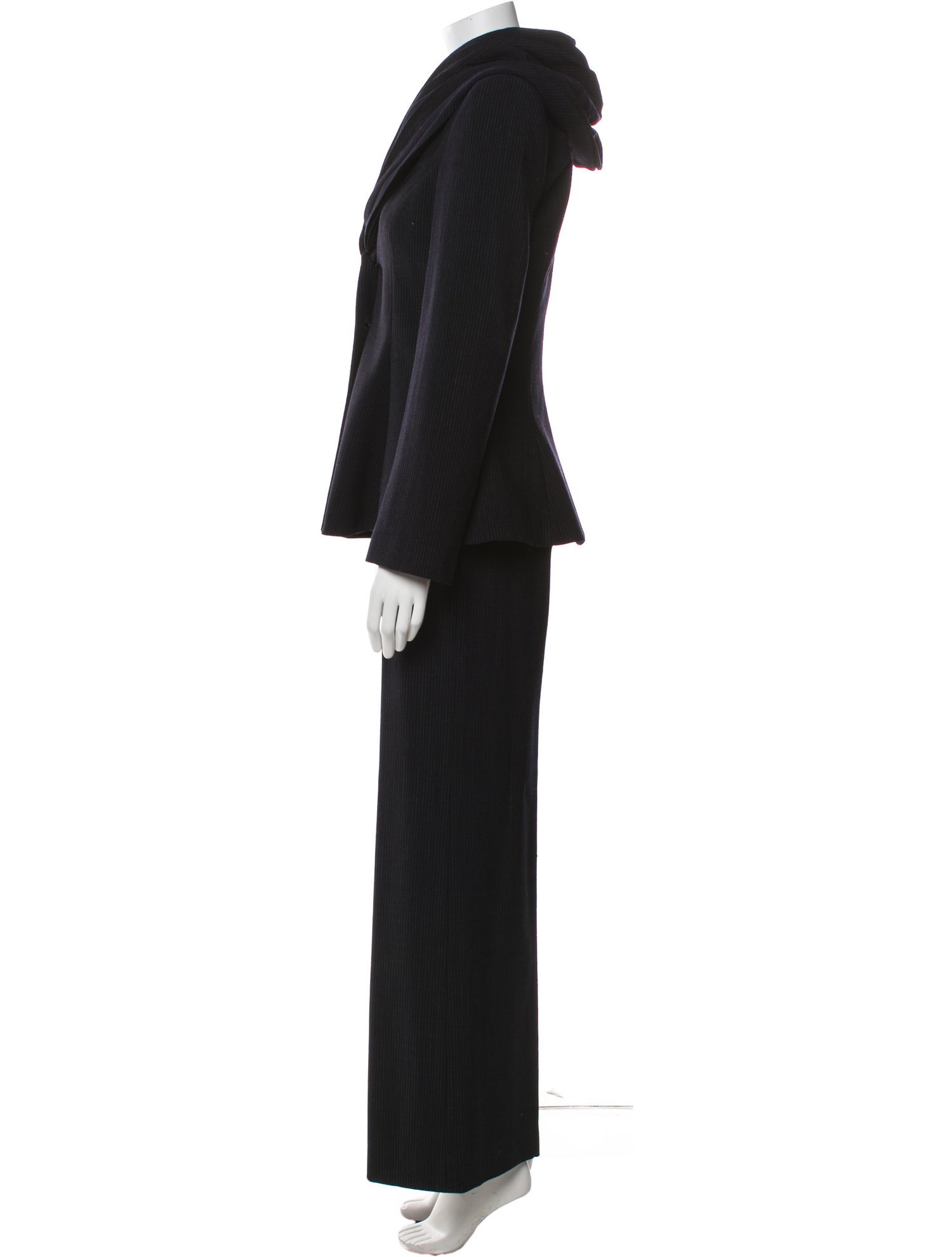 Giorgio Armani Wool Pleated Accents Pantsuit