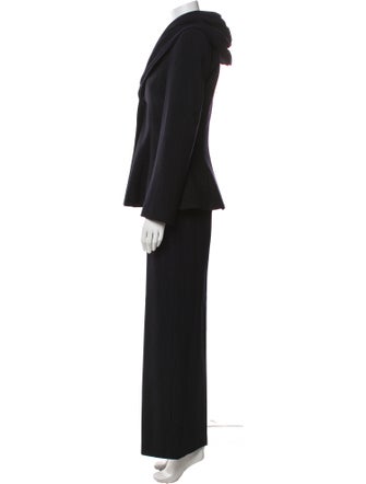 Giorgio Armani Wool Pleated Accents Pantsuit