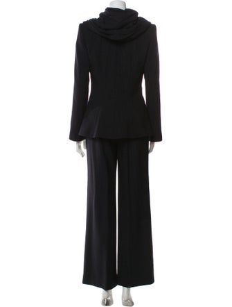 Giorgio Armani Wool Pleated Accents Pantsuit