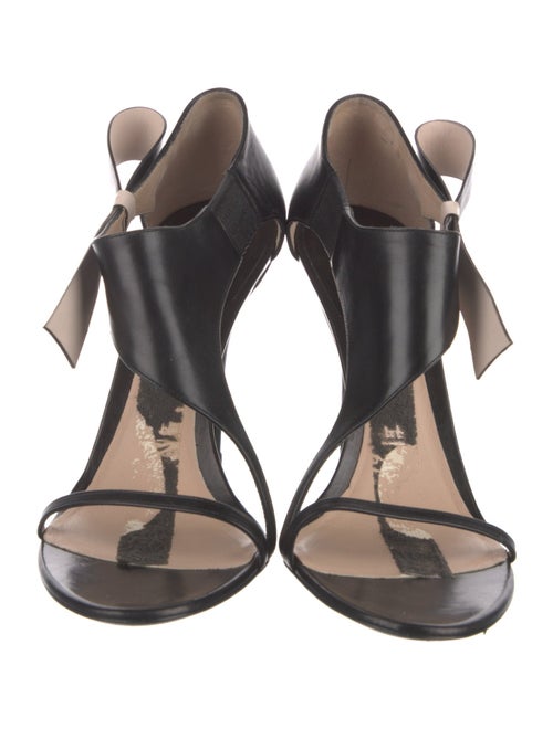 Giorgio Armani Lace T-Strap Sandals