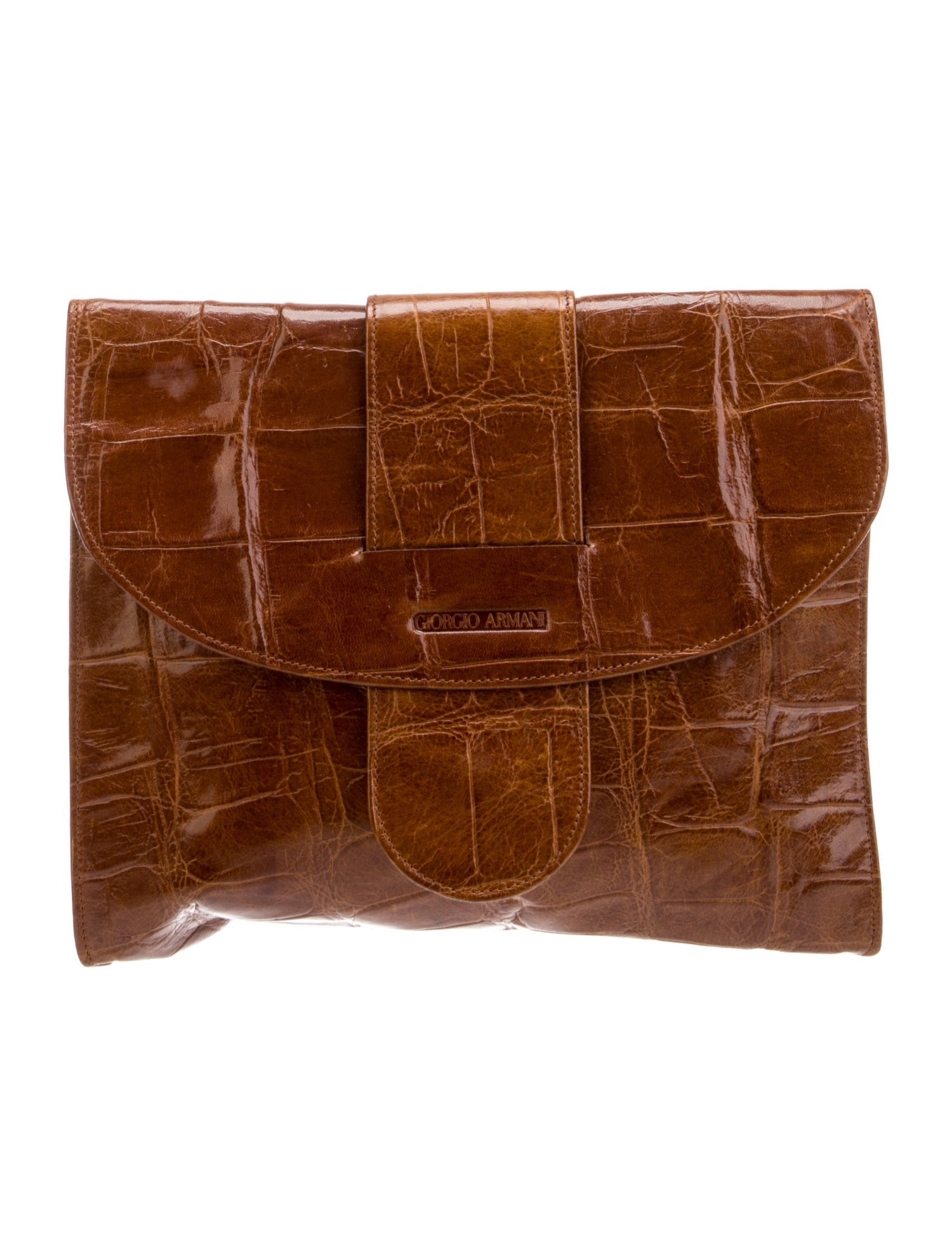 Giorgio Armani Embossed Leather Portfolio