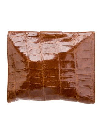 Giorgio Armani Embossed Leather Portfolio