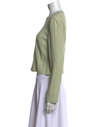 Giorgio Armani Silk Crew Neck Crop Top