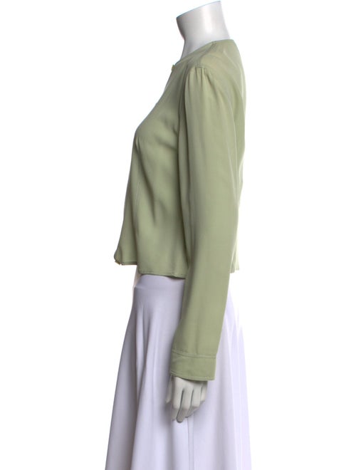 Giorgio Armani Silk Crew Neck Crop Top