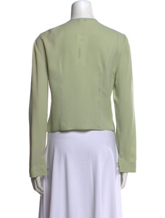 Giorgio Armani Silk Crew Neck Crop Top