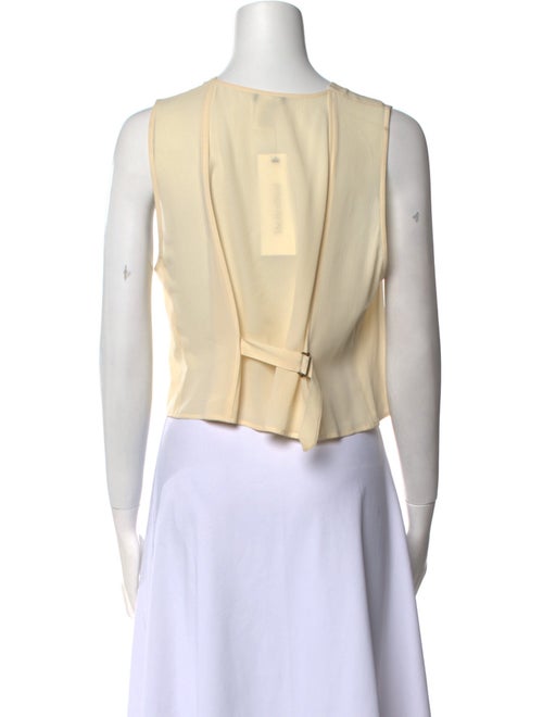 Giorgio Armani Silk Crew Neck Crop Top