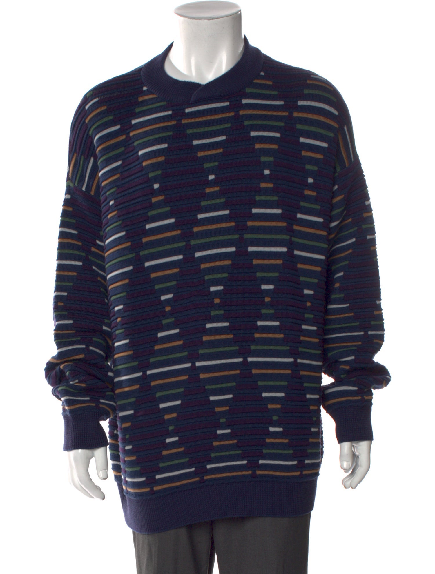 Giorgio Armani Virgin Wool Striped Pullover