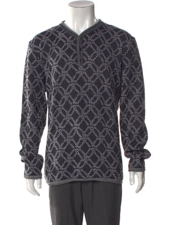 Giorgio Armani Printed V-Neck Pullover