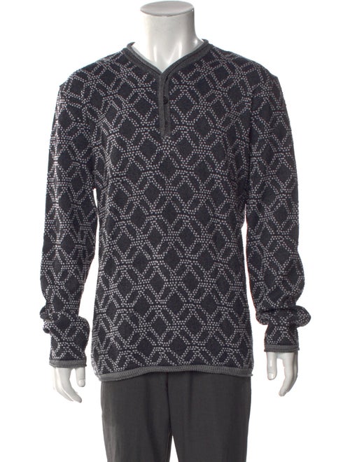 Giorgio Armani Printed V-Neck Pullover