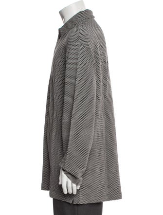 Giorgio Armani Mock Neck Long Sleeve Polo Sweater