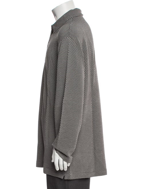 Giorgio Armani Mock Neck Long Sleeve Polo Sweater