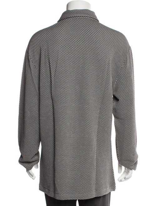 Giorgio Armani Mock Neck Long Sleeve Polo Sweater