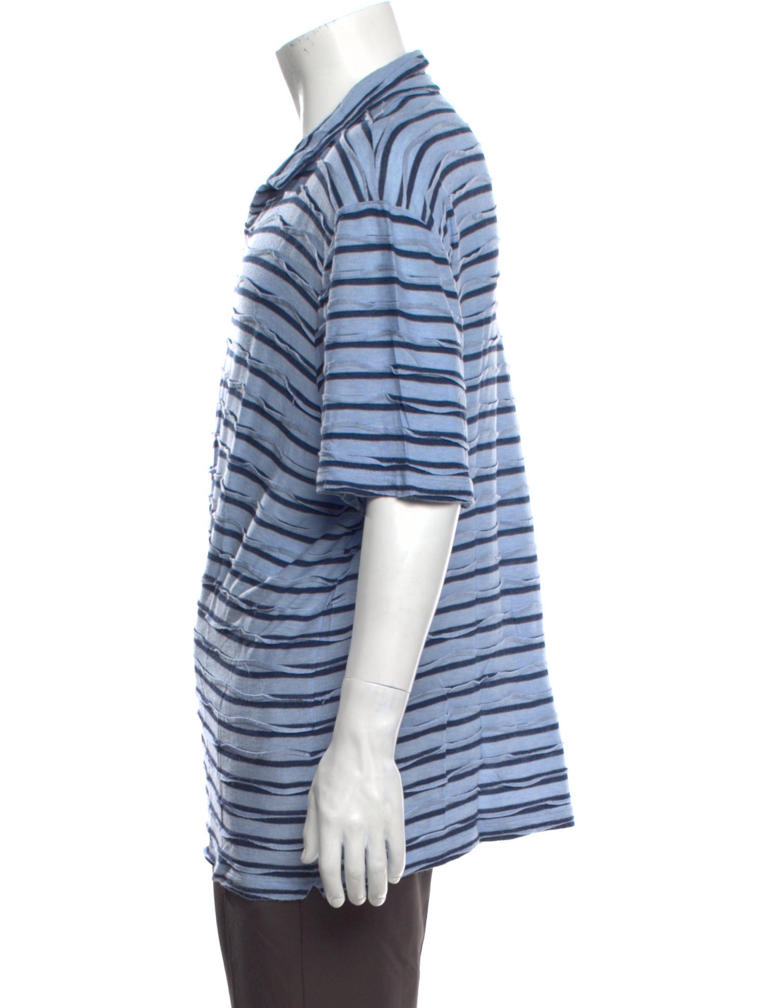 Giorgio Armani Striped Collar Polo Shirt