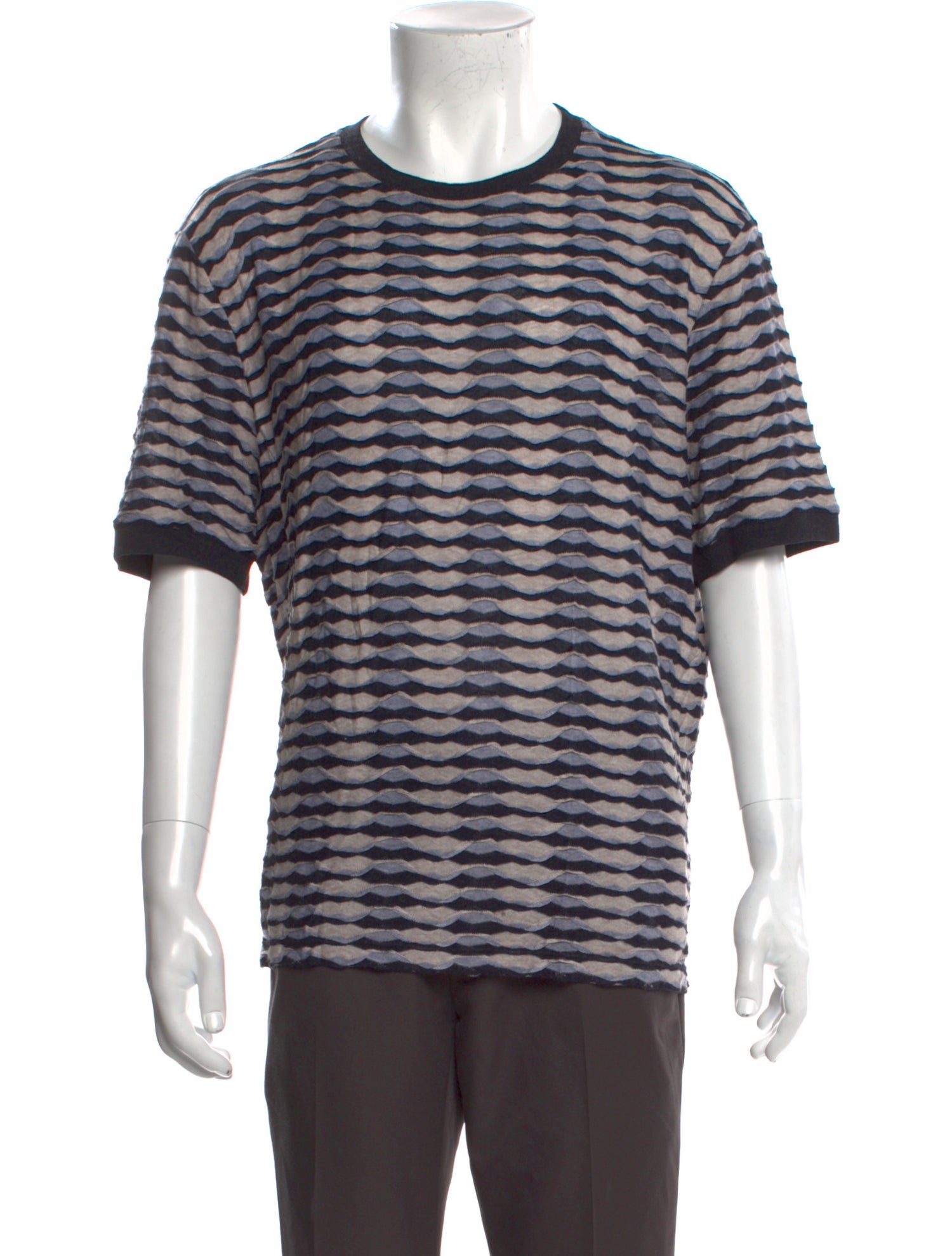 Giorgio Armani Striped Crew Neck T-Shirt