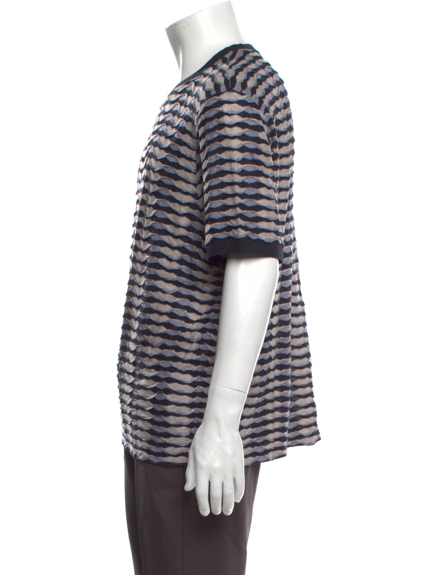 Giorgio Armani Striped Crew Neck T-Shirt