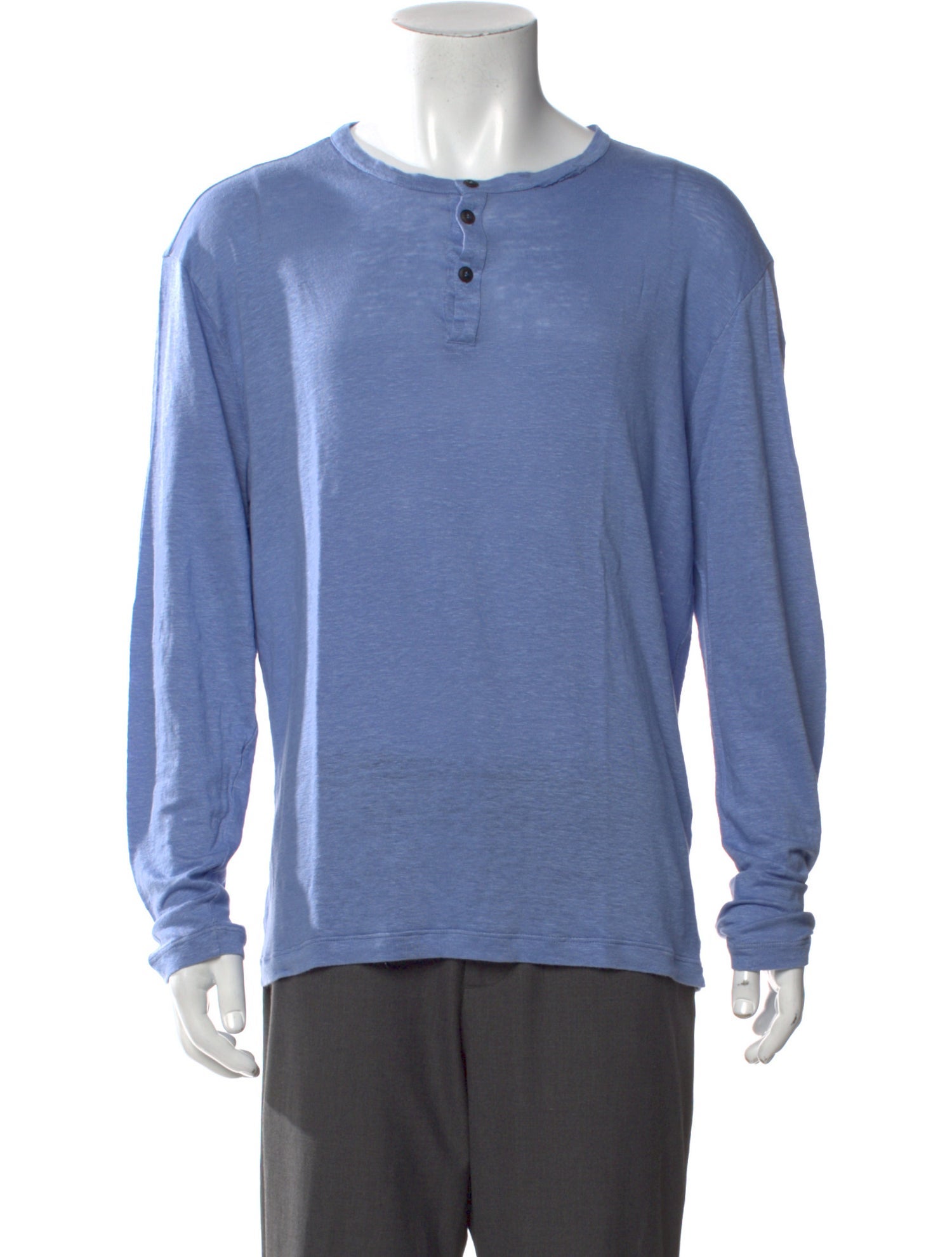 Giorgio Armani Linen Crew Neck Henley