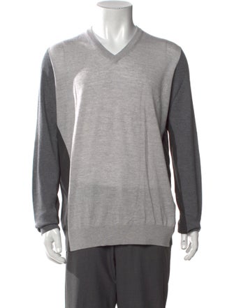 Giorgio Armani Virgin Wool V-Neck Pullover