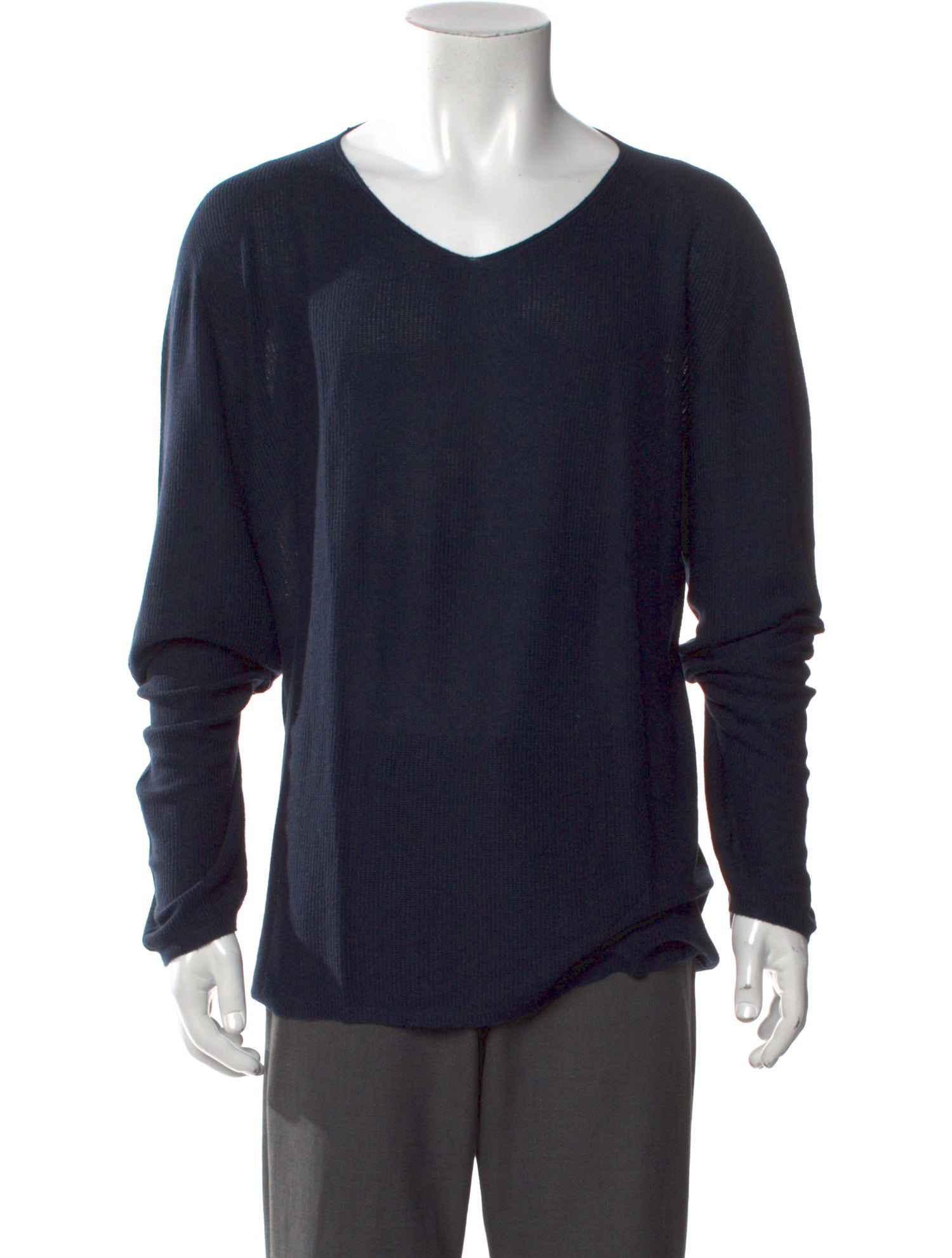 Giorgio Armani V-Neck Long Sleeve Henley