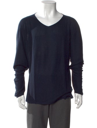 Giorgio Armani V-Neck Long Sleeve Henley