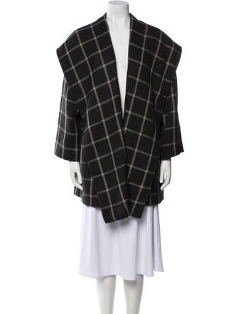 Giorgio Armani Wool Plaid Print Jacket