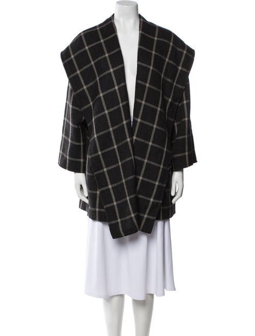Giorgio Armani Wool Plaid Print Jacket