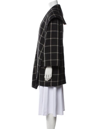 Giorgio Armani Wool Plaid Print Jacket