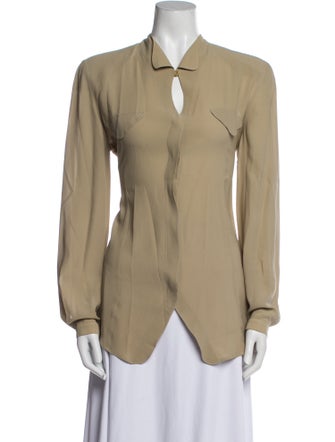Giorgio Armani Silk V-Neck Blouse