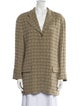 Giorgio Armani Virgin Wool Plaid Print Blazer