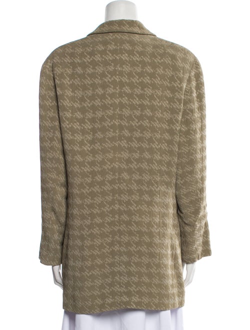 Giorgio Armani Virgin Wool Plaid Print Blazer