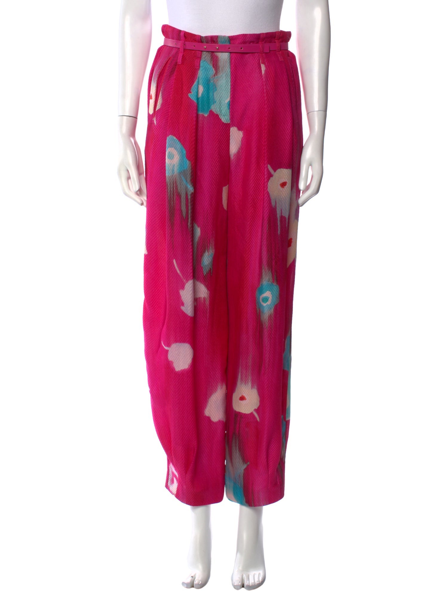 Giorgio Armani Silk Straight Leg Pants