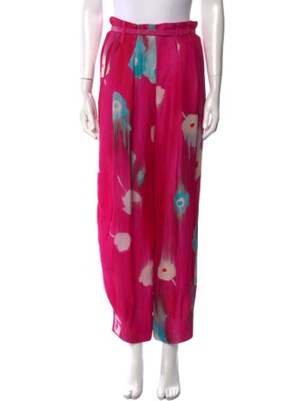 Giorgio Armani Silk Straight Leg Pants