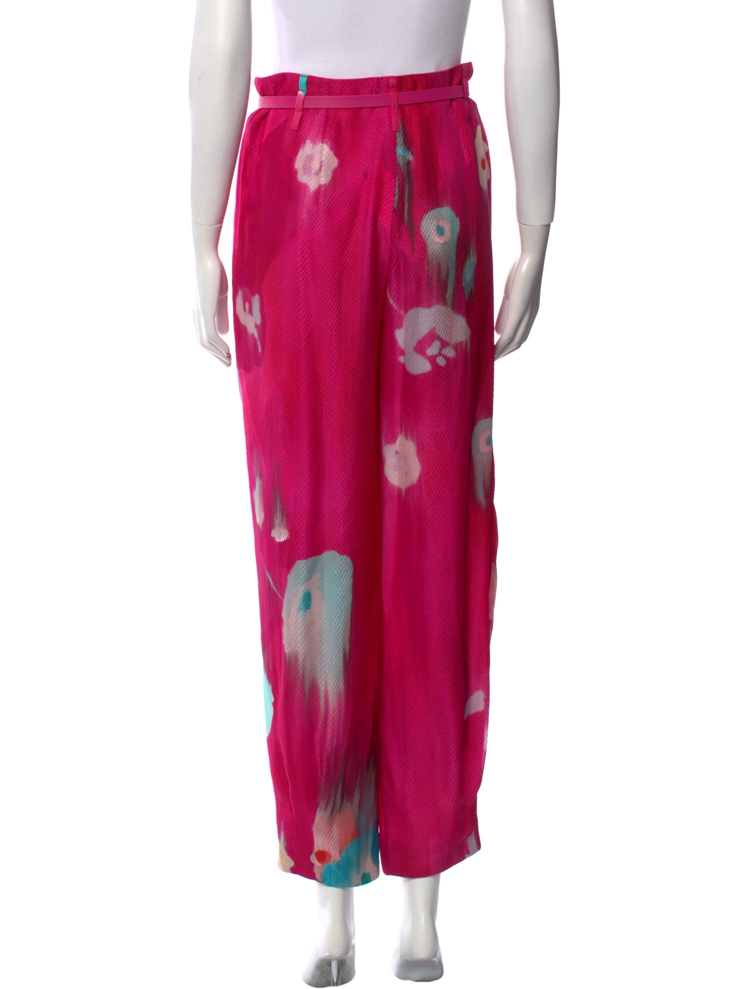 Giorgio Armani Silk Straight Leg Pants