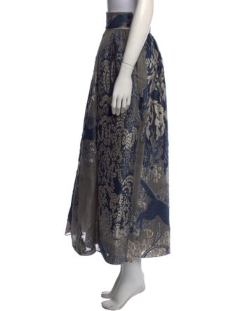 Giorgio Armani Floral Print Midi Length Skirt